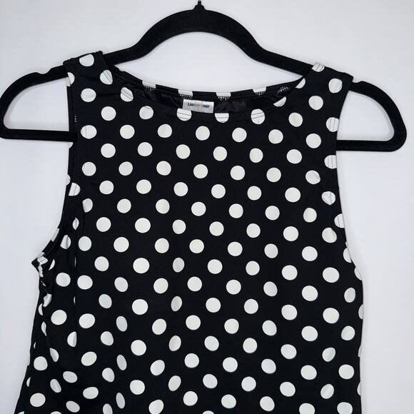 Lands’ End Women’s Polka Dot Print Tankini Swim Top Size 4 - Picture 2 of 5